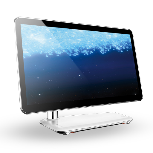 computer blue ring